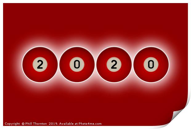 2020 red balls Print by Phill Thornton