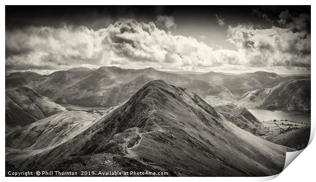 View of Whiteless Pike and beyond. Print by Phill Thornton