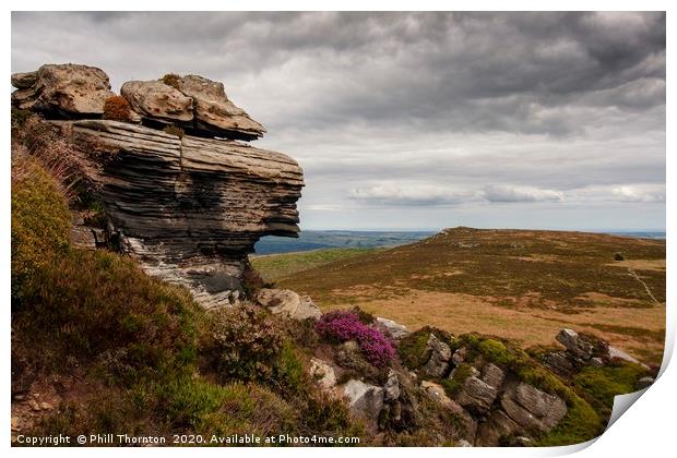 Fantastic rock formations of the Simonside Hills  Print by Phill Thornton