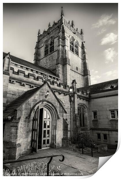 Bradford Cathedral B&W Print by Phill Thornton