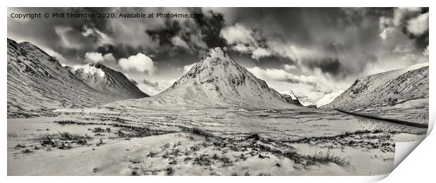 Panoramic view of Buachaille Etive Beag, Glencoe.  Print by Phill Thornton