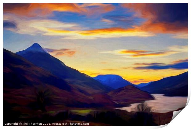 The Pap of Glencoe and Loch Leven Print by Phill Thornton