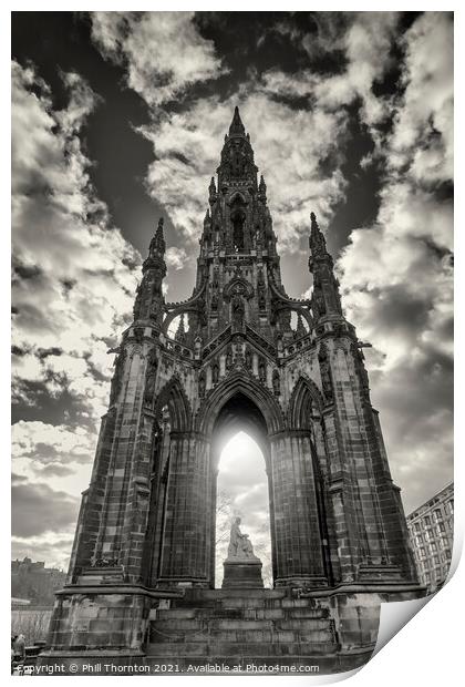 The Scott Monument No.2 Print by Phill Thornton