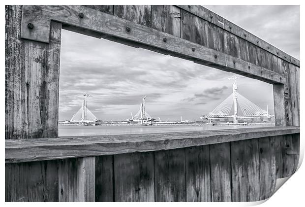 The Mersey Gateway Bridge Print by Carl Johnson