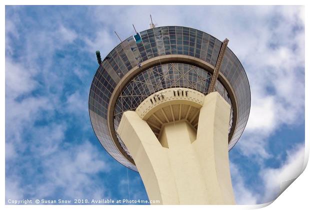 The Stratosphere Tower Las Vegas Print by Susan Snow