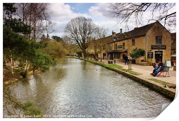 Bourton-on-the-Water, Cotswolds Print by Susan Snow