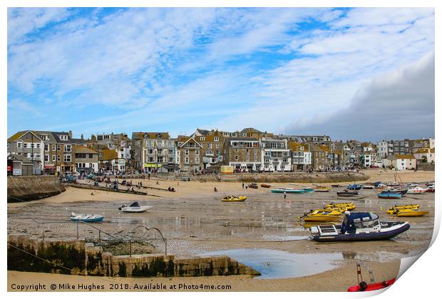 St Ives Print by Mike Hughes