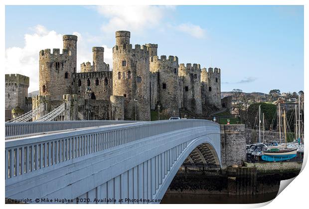 Conwy Castle Print by Mike Hughes