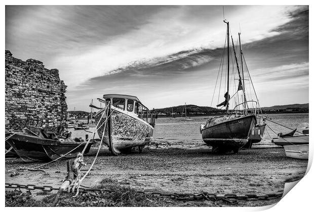 Low tide Print by Mike Hughes