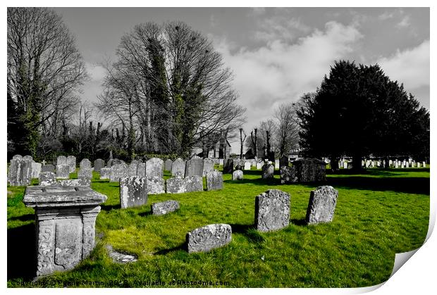 Church Graveyard, Avebury, Wiltshire Print by Penny Martin