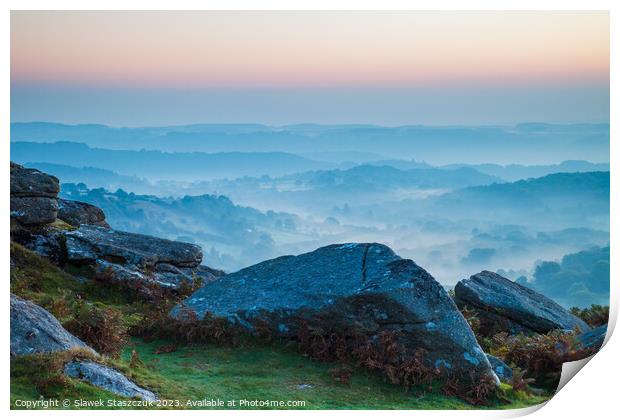 Dartmoor Dawn Print by Slawek Staszczuk