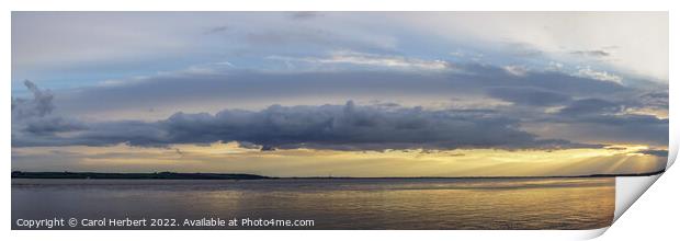 Sunset on the Humber Print by Carol Herbert