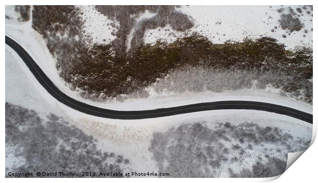 Icelandic Ice Road Print by David Thurlow