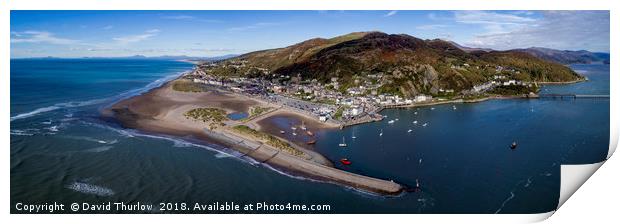 Aerial Barmouth Print by David Thurlow