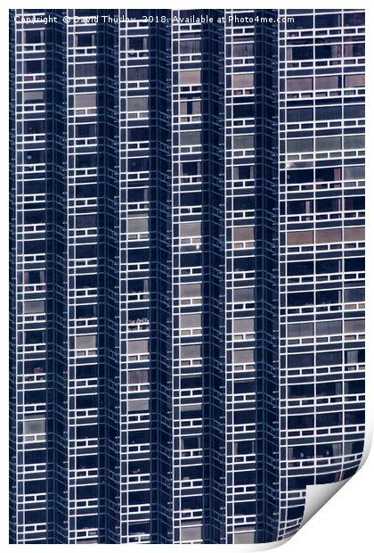 Modern Abstract Skyscraper in New York City Print by David Thurlow