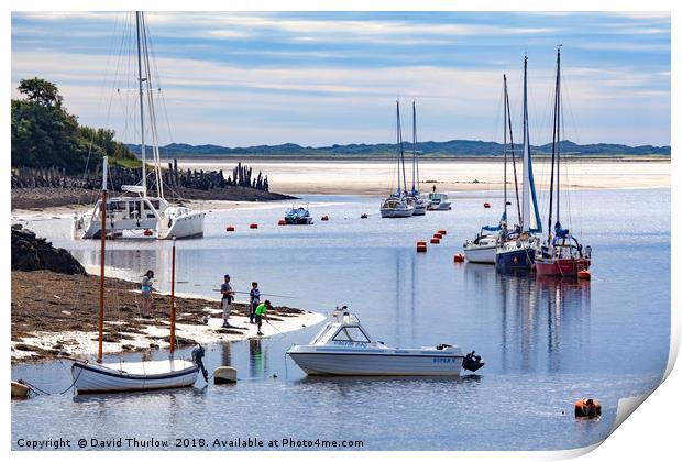 Glaslyn Estuary, Porthmadog Print by David Thurlow