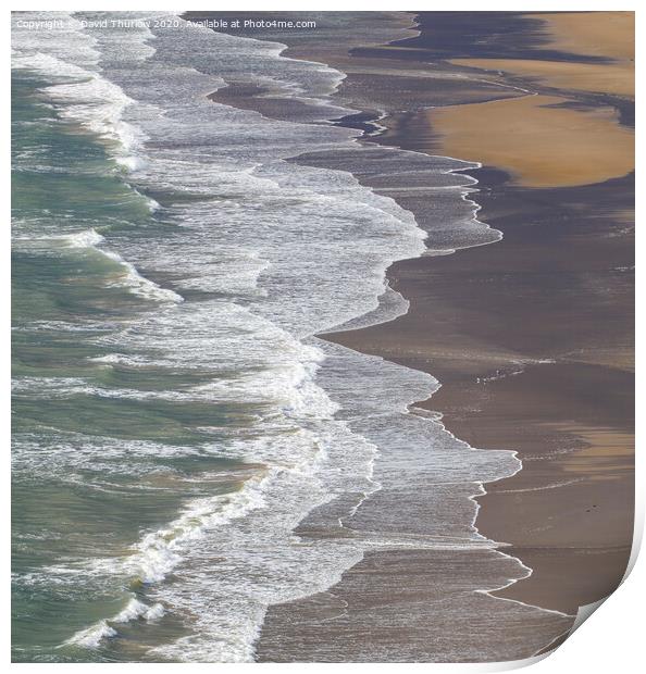 Sea, Surf and Sand Print by David Thurlow