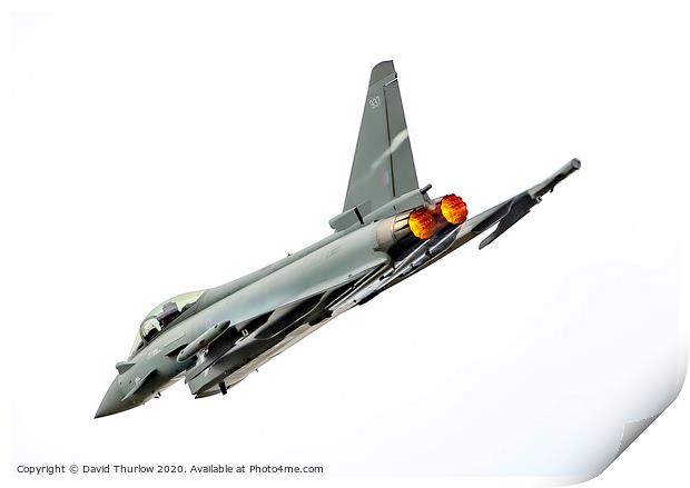 Royal Air Force Typhoon Fighter Jet Print by David Thurlow