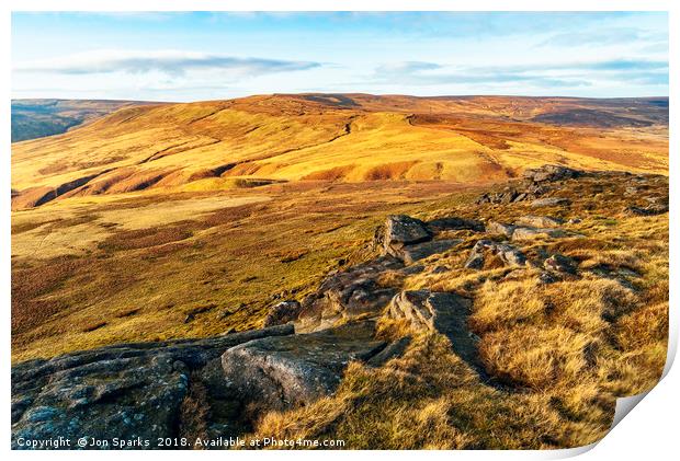 West from Bowland Knotts  Print by Jon Sparks