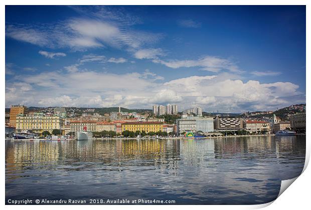Rijeka harbour Print by Alexandru Razvan