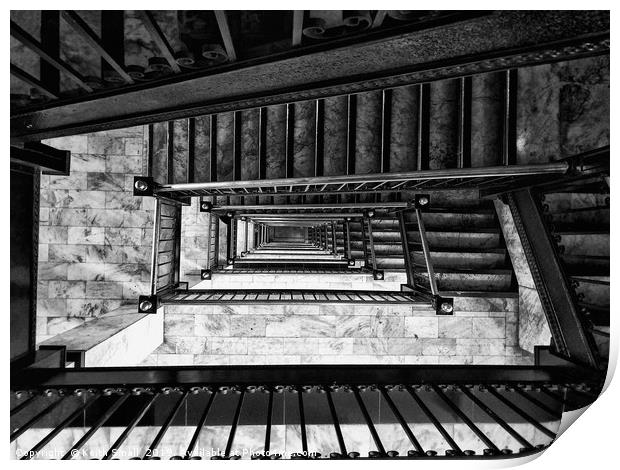 Los Angeles Stairway Print by Keith Small