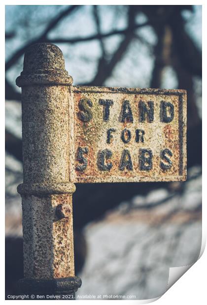 Five Cabs Print by Ben Delves