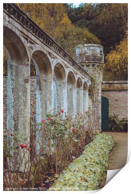 The Enchanting Rose Garden of Abbotsford House Print by Ben Delves