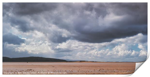 Heavy Clouds at West Kirby Shore Print by Ben Delves