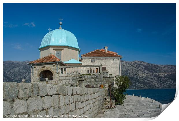 Our Lady of the rocks, Perast  Print by Madhurima Ranu