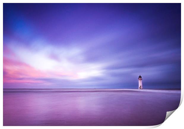 New Brighton lighthouse Print by Lukasz Lukomski