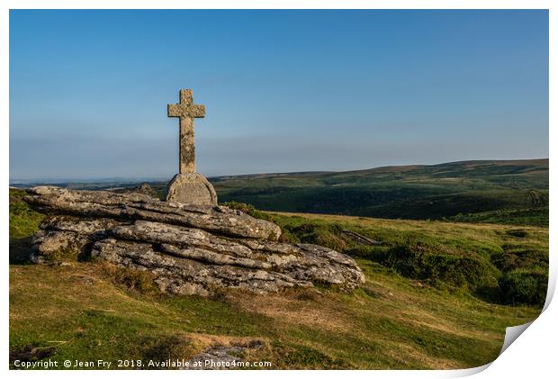 Cave-Penney Memorial - Dartmoor Print by Jean Fry