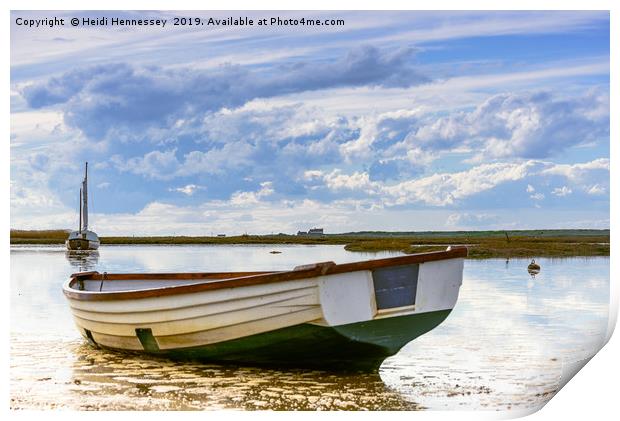 Majestic High Tide Boats Print by Heidi Hennessey