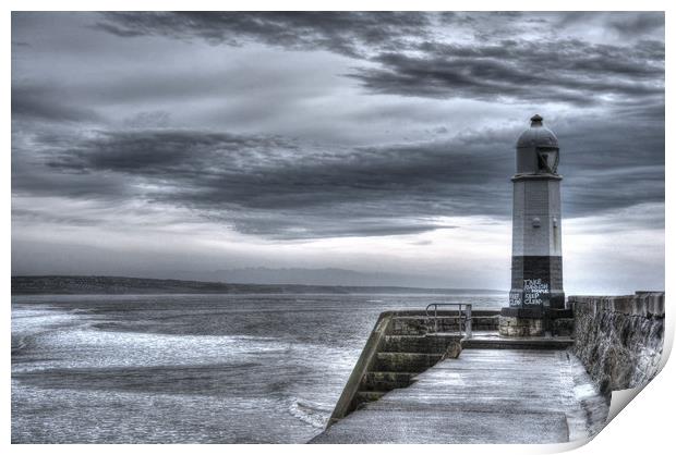 Porthcawl Lighthouse, South Wales Print by Kevin Arscott