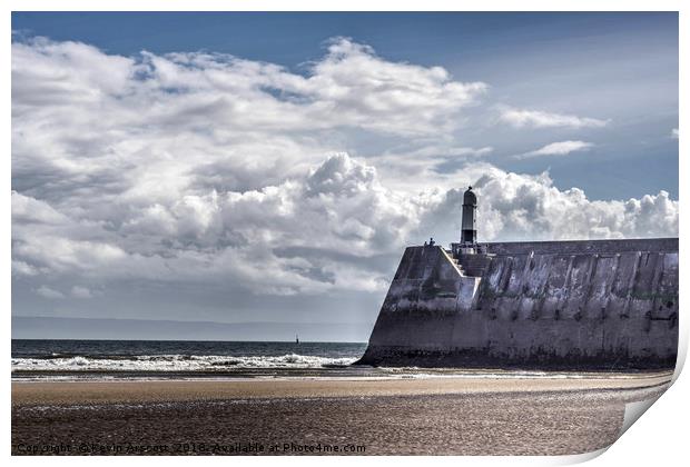 Porthcawl Lighthouse, South Wales Print by Kevin Arscott