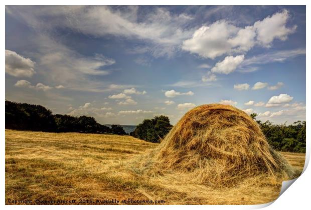 Hay Bale Print by Kevin Arscott