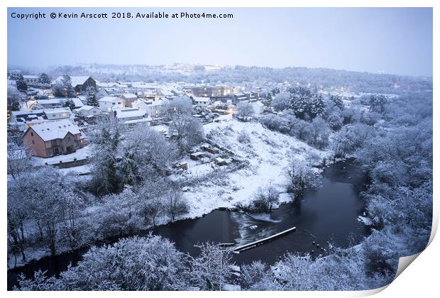 South Wales in the Snow Print by Kevin Arscott