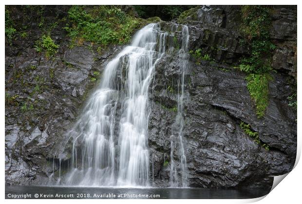 Waterfall, Snowdonia Print by Kevin Arscott