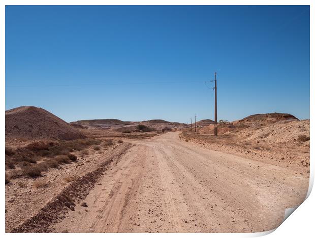  Empty Roads, Coober Pedy Print by Sophie Shoults