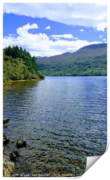 Ennerdale Water Print by Lady Gail Bowman