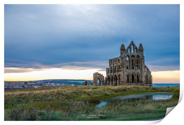 Whitby Abbey Print by Peter Anthony Rollings