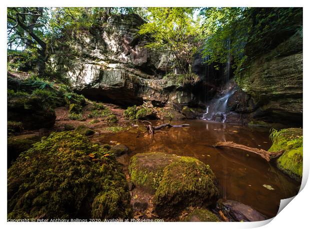Routin Linn Waterfall Print by Peter Anthony Rollings