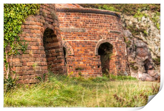 Porth Wen Brickworks Print by Peter Anthony Rollings