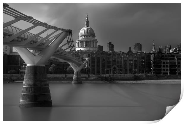 Millennium Bridge London Print by Tony Swain