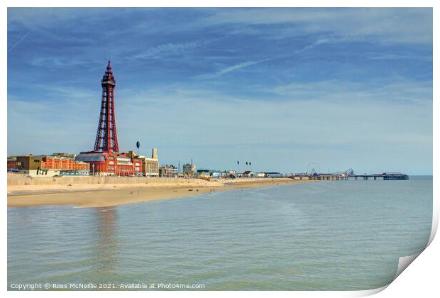 Majestic Blackpool Tower Print by Ross McNeillie