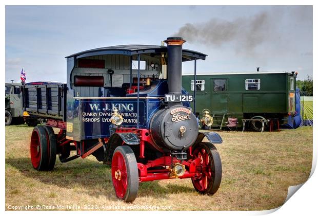 Foden Steam Lorry Print by Ross McNeillie
