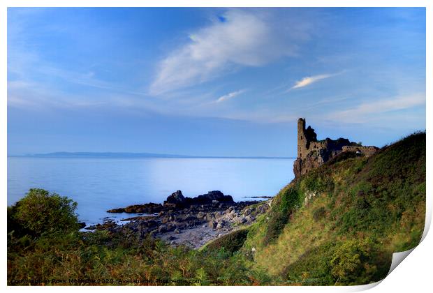 Dunure Castle Print by Ross McNeillie