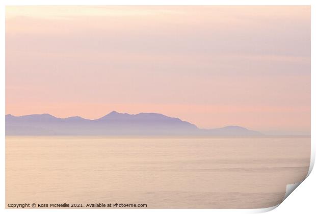Isle of Arran Silhouette  Print by Ross McNeillie