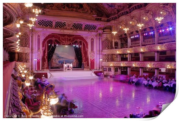 Blackpool Tower Ballroom Print by Ross McNeillie