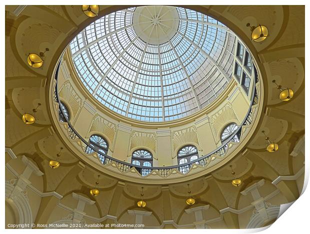 Blackpool Winter Gardens Dome Print by Ross McNeillie