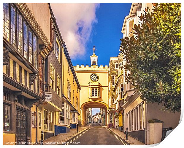 Historic Charm of Totnes Print by Ian Stone